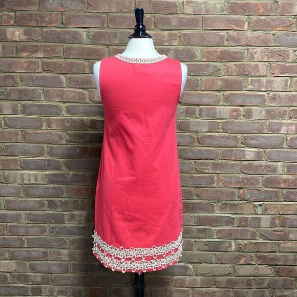 Mud Pie Coral Blakey Shift Dress Size Medium NWT - Picture 4 of 7
